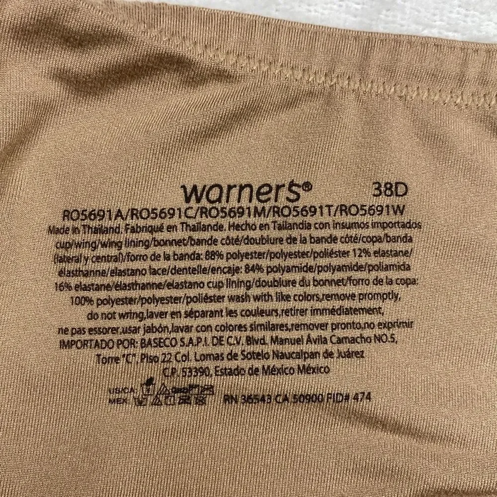 WARNER’S Cloud 9 Minimizer Wire-Free Bra 38D - Picture 7 of 7